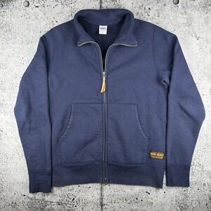 Iron Heart IHSW-11-NAV 14oz Ultra Heavyweight Loopwheel Cotton ZipUp, Navy Japan